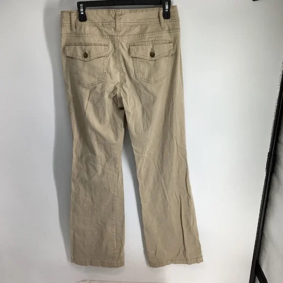 Kim Rogers Womens Khaki Tan Bootcut Stretch Cotton Twill Pants Size 10 - Picture 2 of 3
